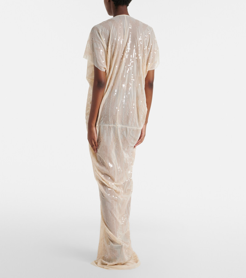 Lilies gathered sequined tulle gown 6