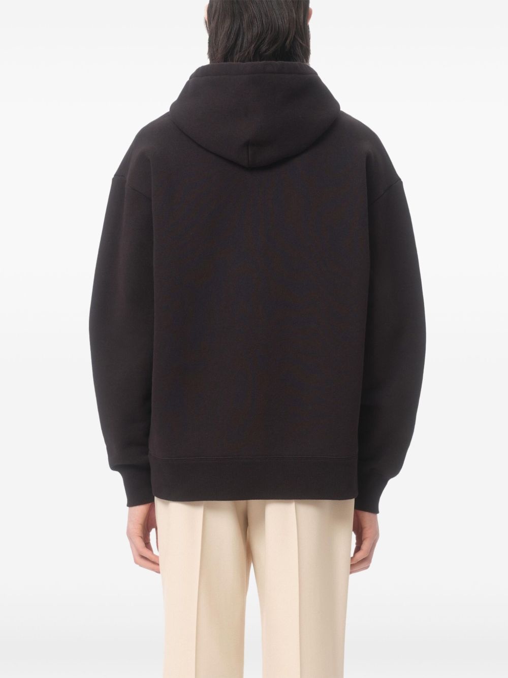 logo-patch zip-up hoodie - 4