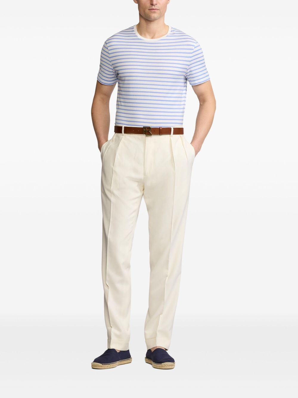 striped crew-neck T-shirt - 2