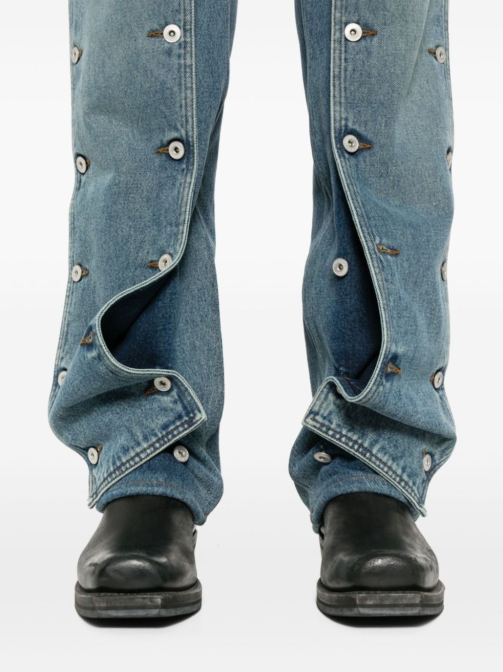 Y/Project Evergreen Snap Off straight-leg jeans | REVERSIBLE