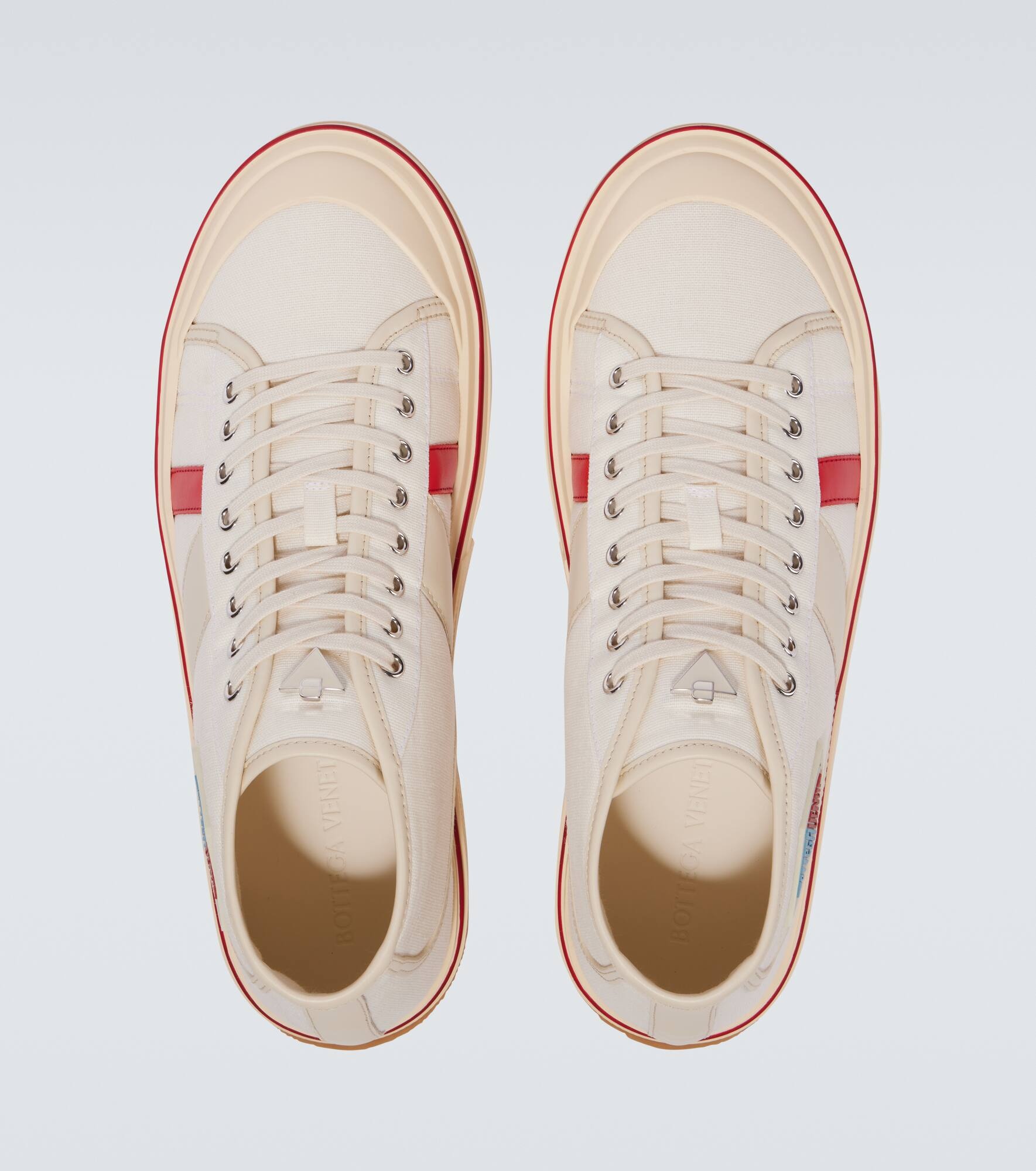 Eliot leather-trimmed canvas sneakers - 4