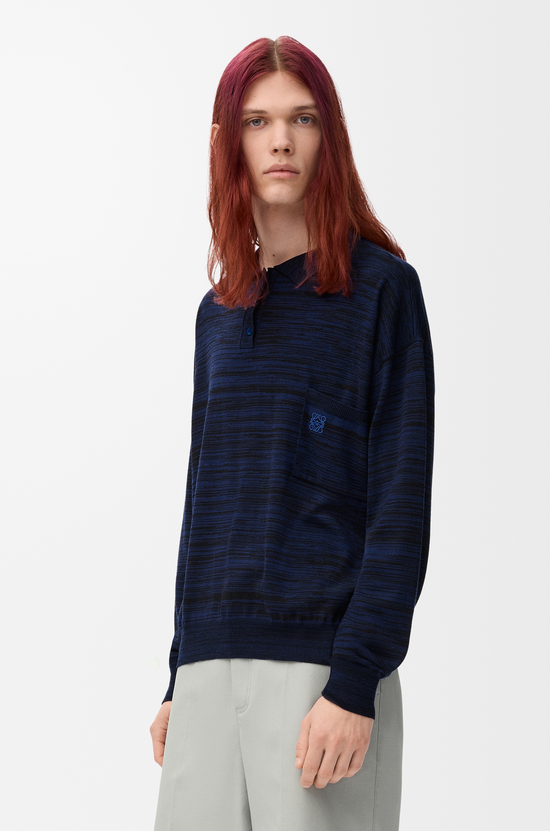 Polo sweater in wool - 3
