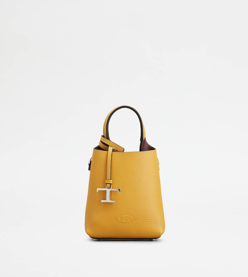 TOD'S MICRO BAG IN LEATHER - YELLOW 1