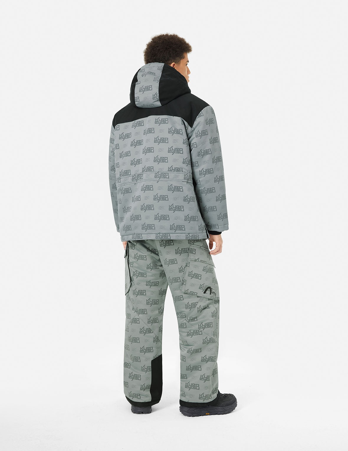 Allover Logo Jacquard Wide-leg Padded Ski Joggers - 4