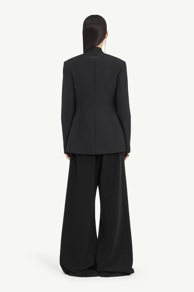 Collarless Suit Jacket 3