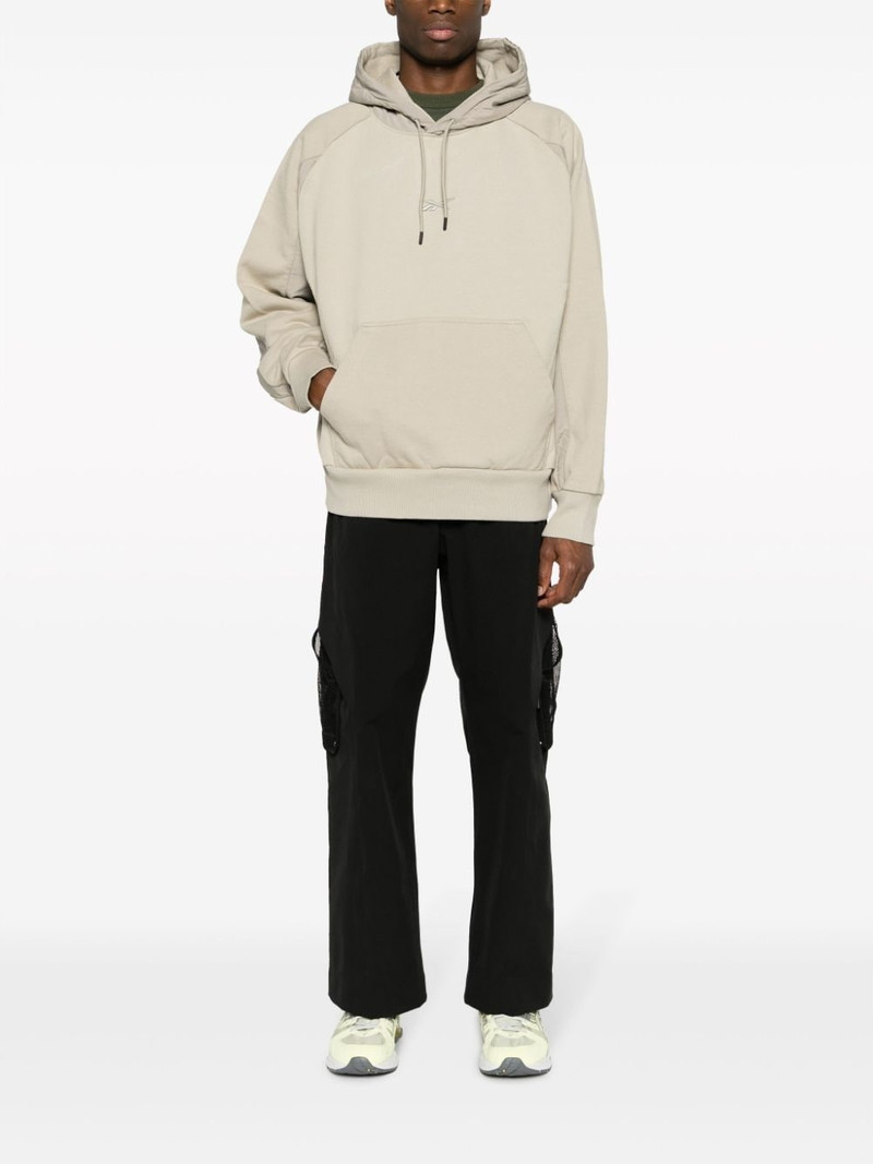 Reebok logo-embroidered cotton hoodie outlook