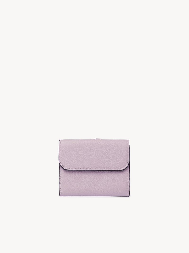 Chloé SMALL ALPHABET TRI-FOLD IN GRAINED LEATHER outlook