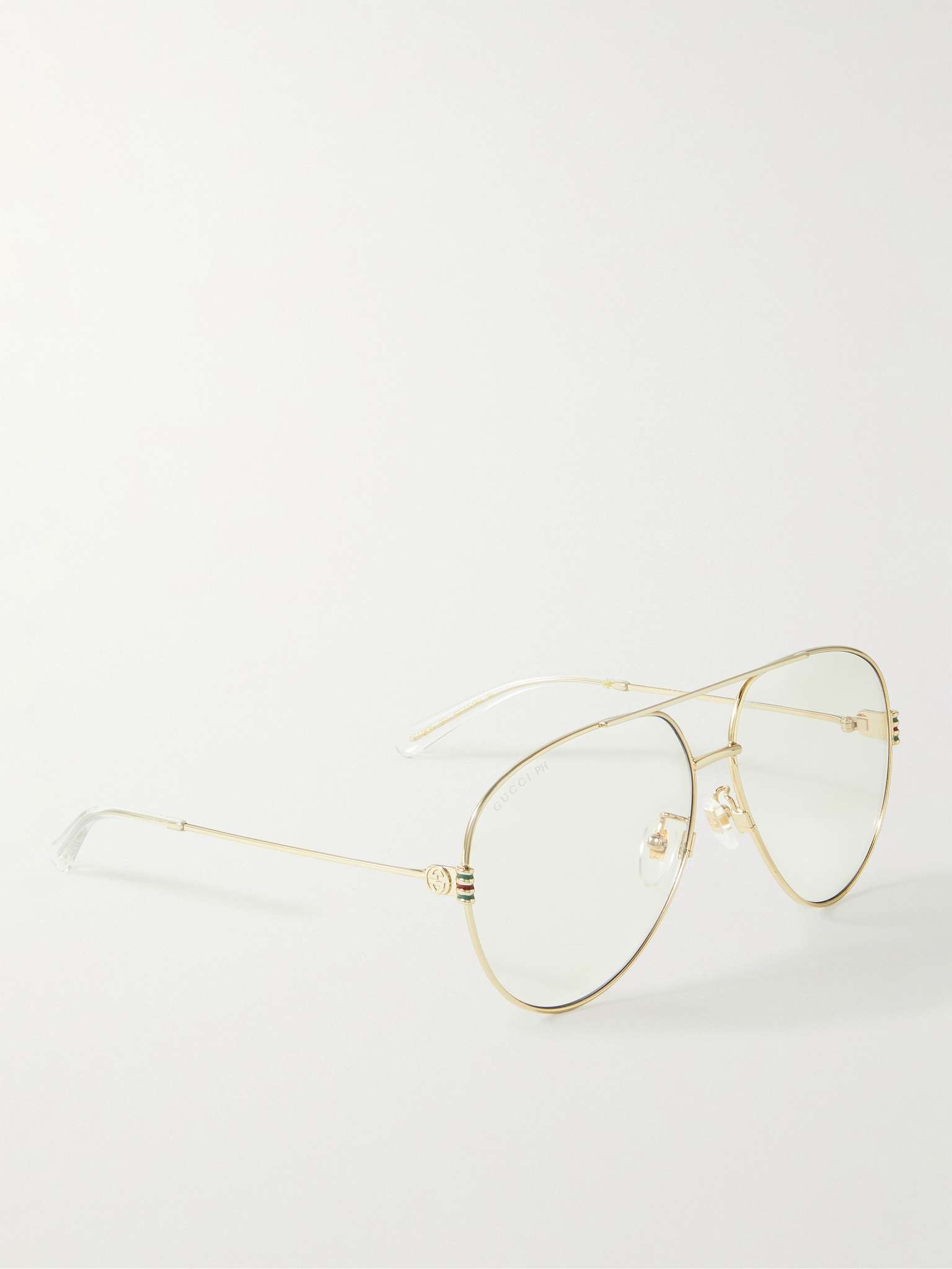 Aviator-Style Gold-Tone Sunglasses - 3