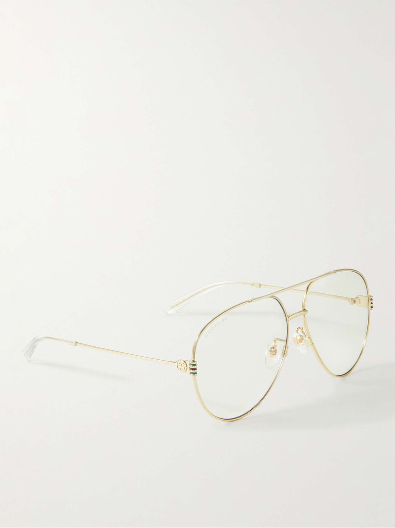 Aviator-Style Gold-Tone Sunglasses 3