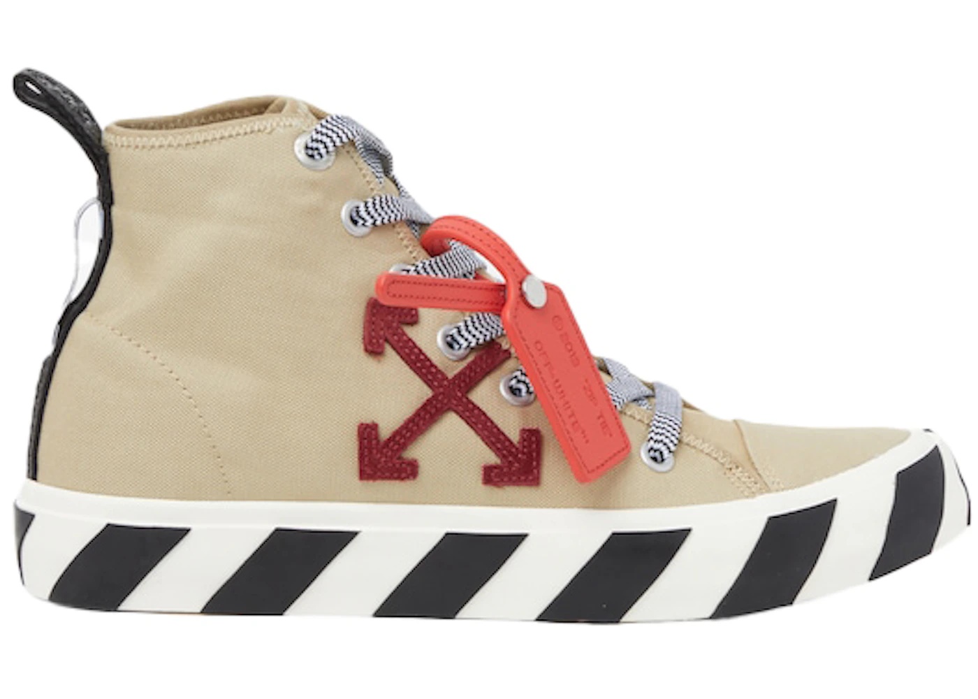 OFF-WHITE Vulc Mid Sand Burgundy - 1