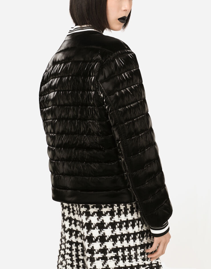 Quilted jacket with houndstooth details - 5