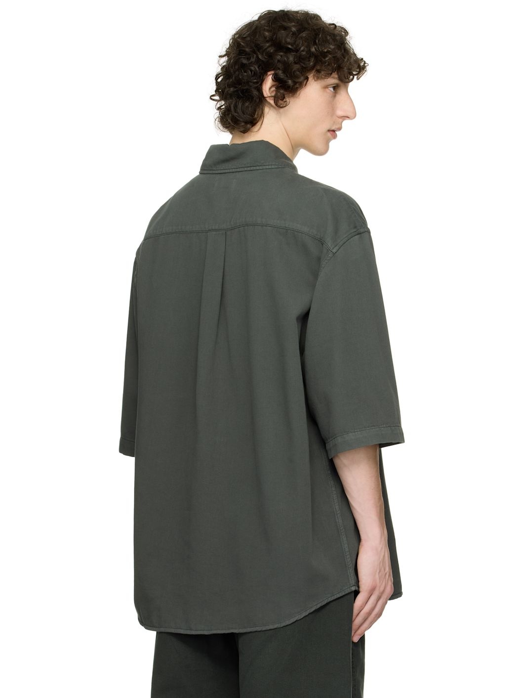 Gray S/S Denim Shirt - 3