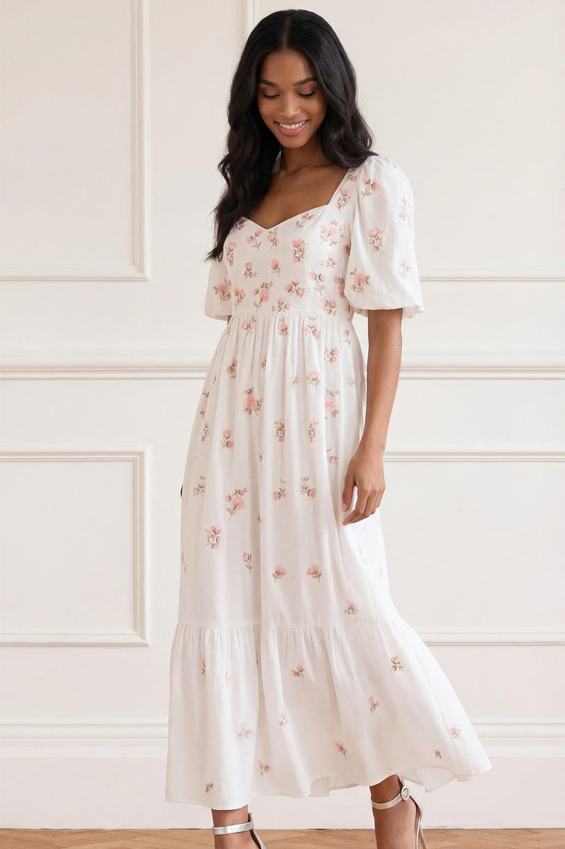 Needle & Thread Flora Ditsy Cotton Ankle Gown outlook