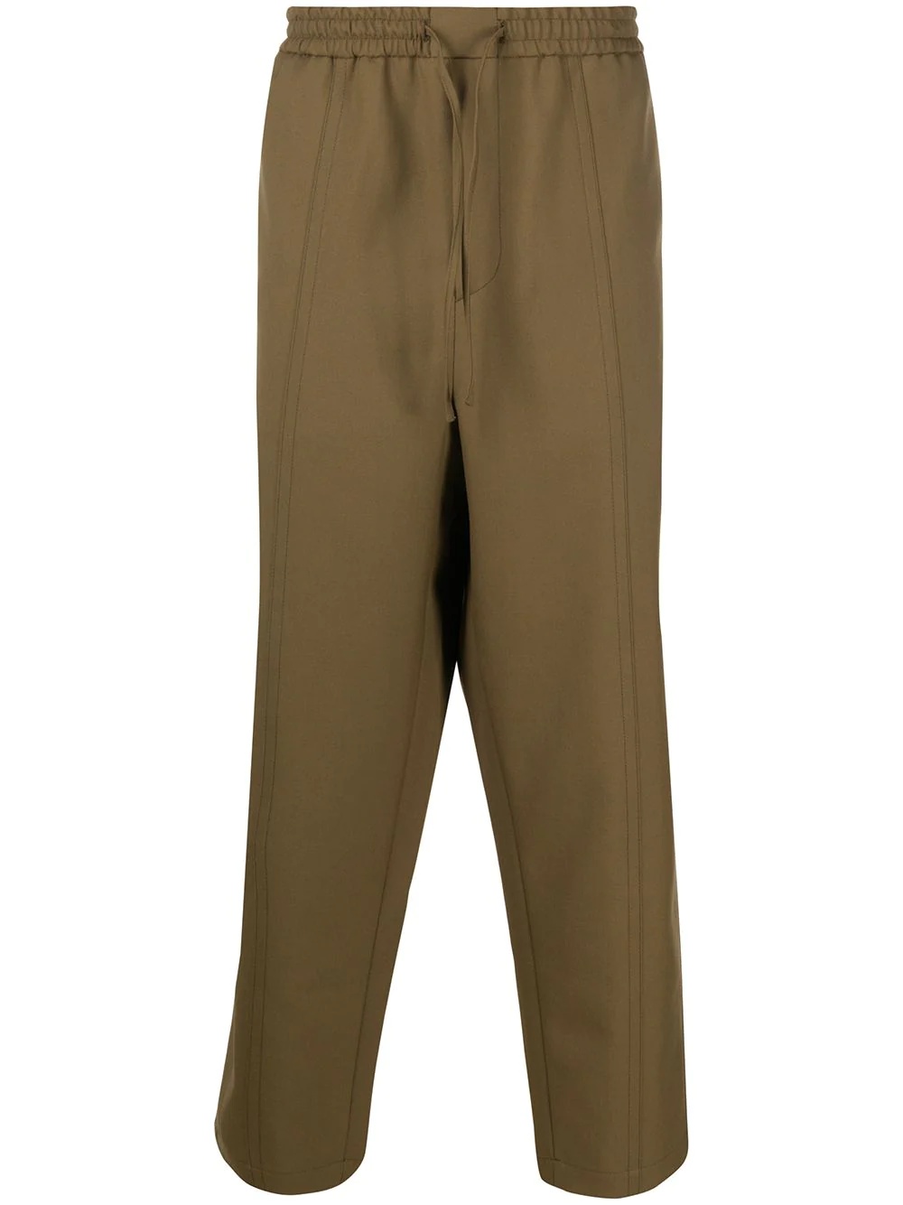 high-rise straight-leg trousers - 1