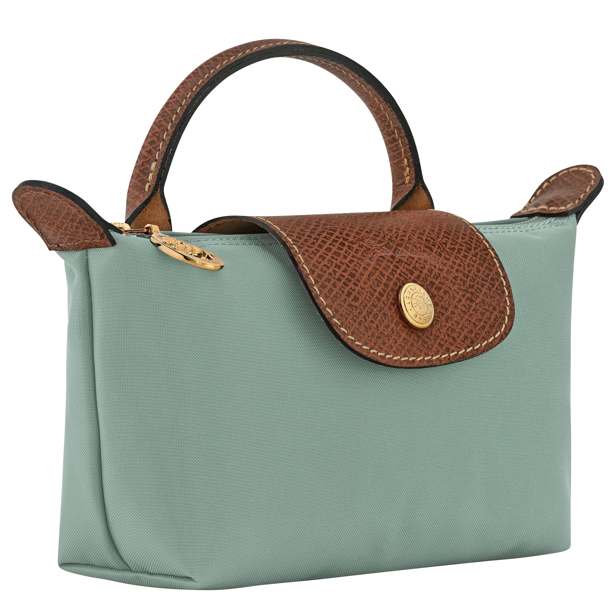 Le Pliage Original Pouch with handle Celadon - Recycled canvas - 3
