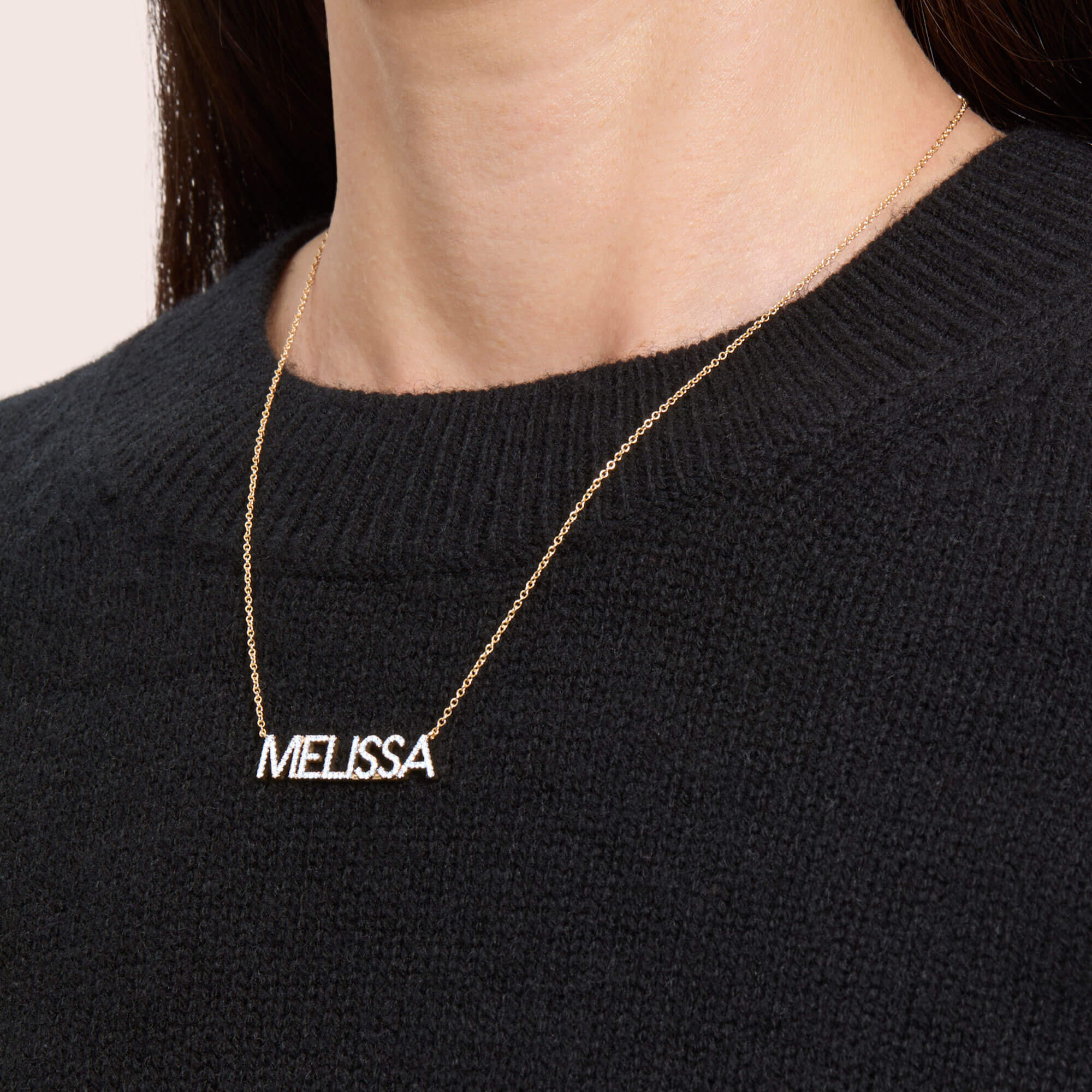 Diamond Name Drop Necklace - 2