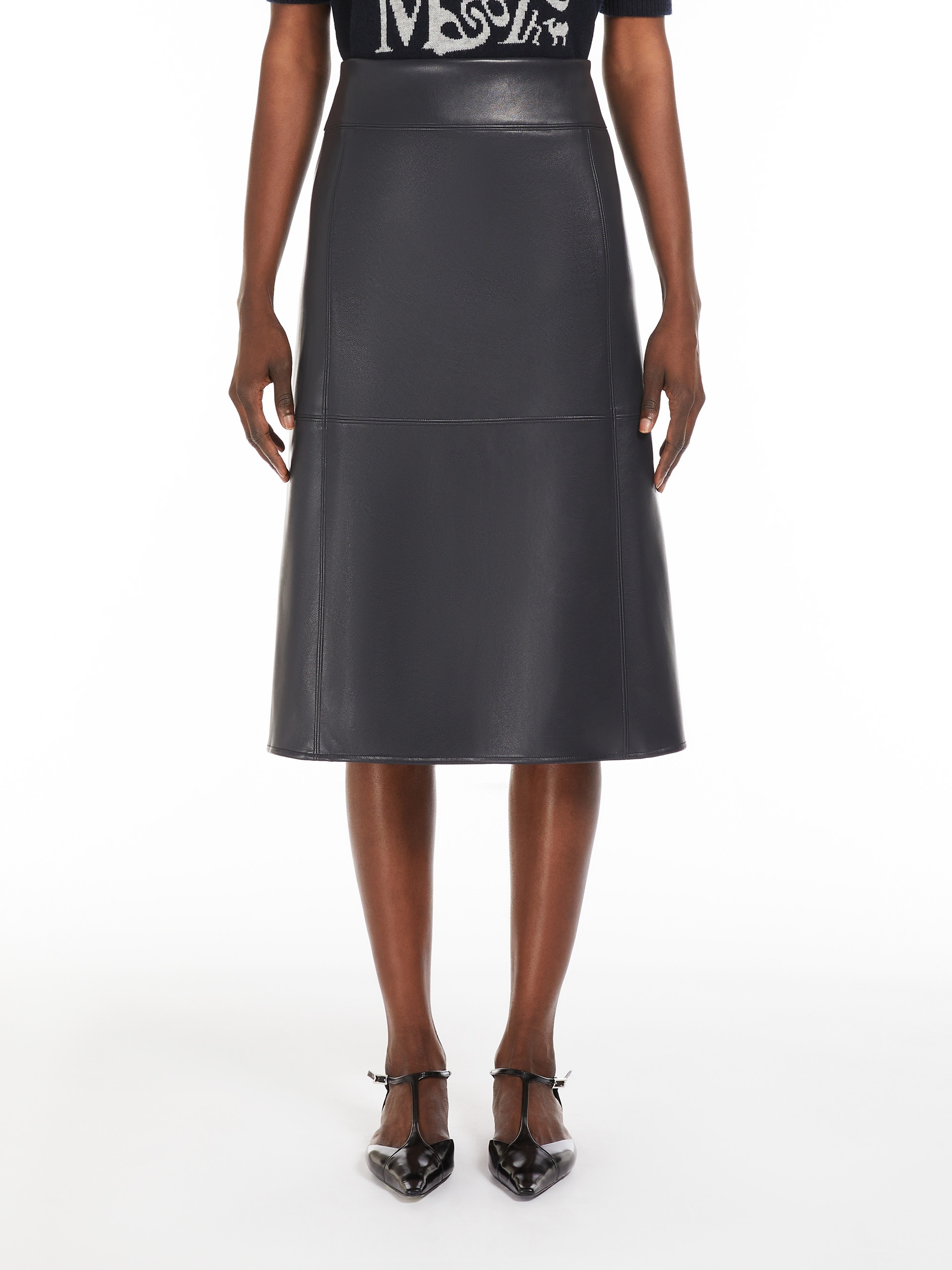 VOLONTA Coated fabric skirt - 3