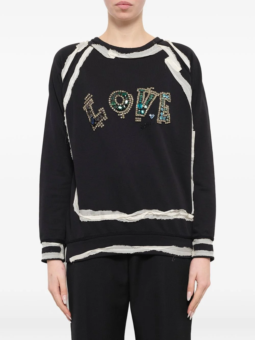 love-embroidered sweatshirt - 1