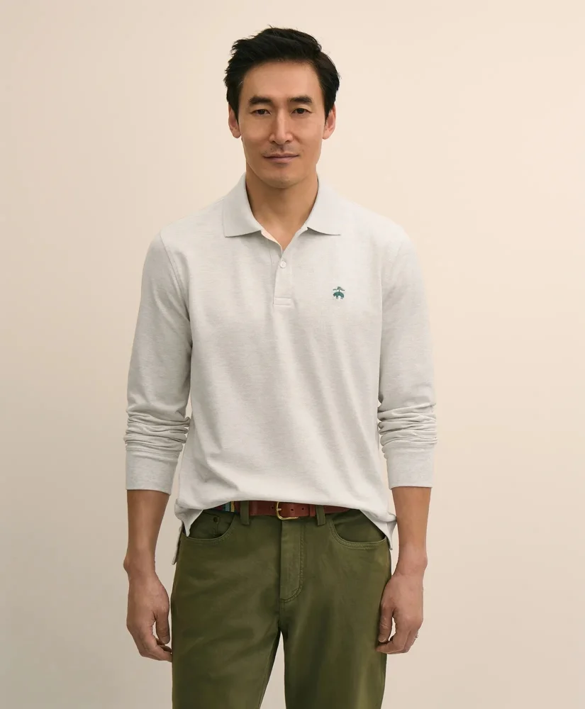 Golden Fleece® Stretch Supima® Long-Sleeve Polo Shirt - 1