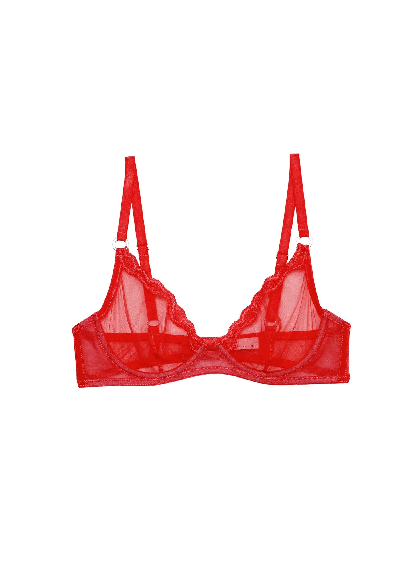 Sheer Tulle Demi Bra - 1