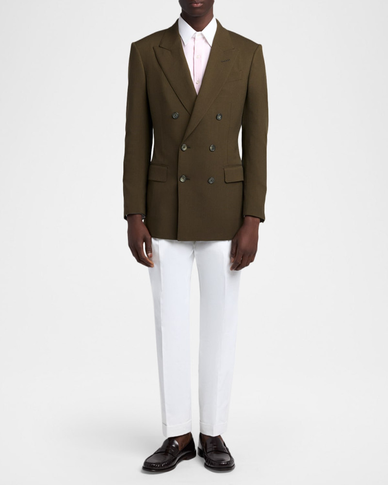 TOM FORD Men's Wool, Cashmere and Silk Double-Breasted Sport Coat outlook