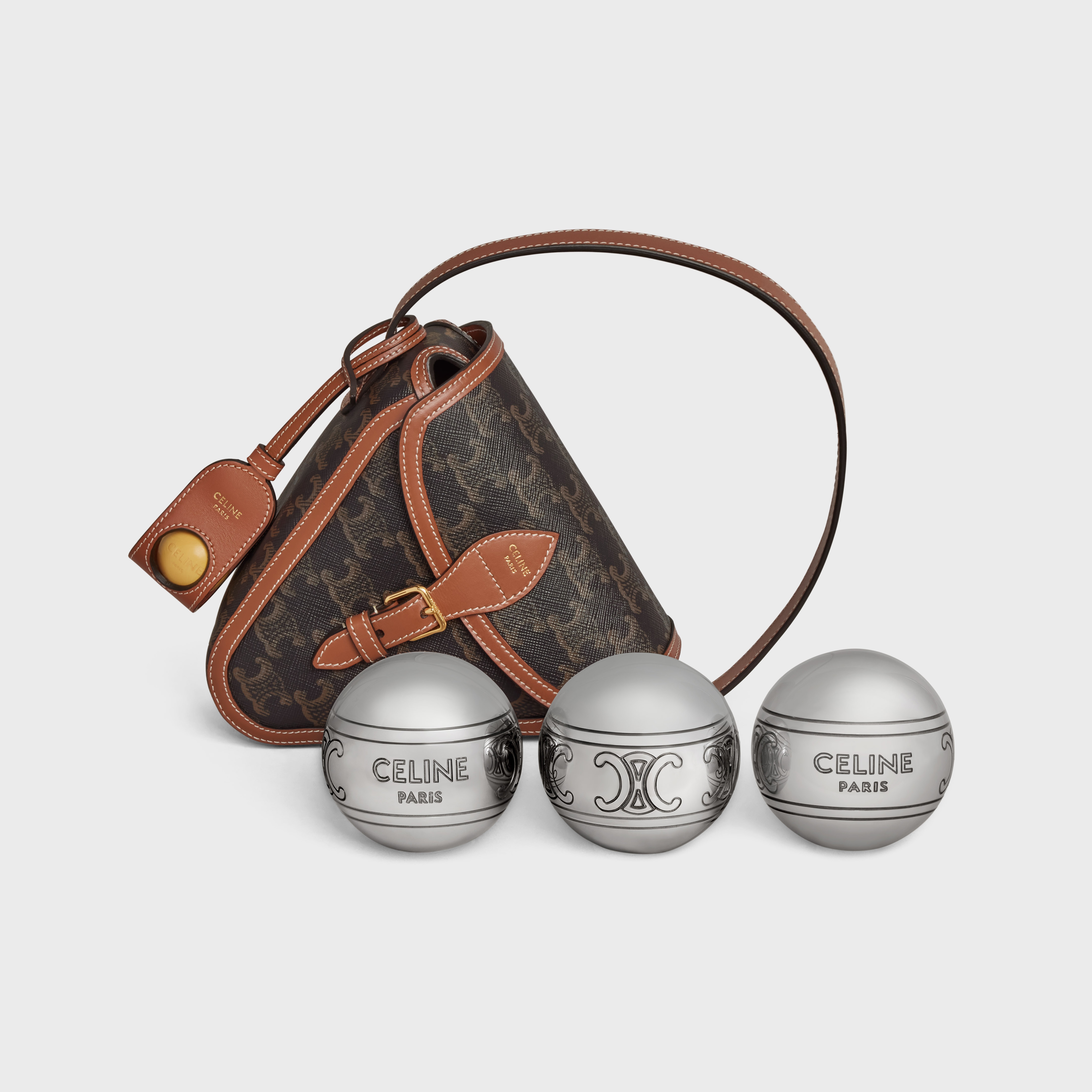 PETANQUE GAME IN TRIOMPHE CANVAS AND CALFSKIN - 6