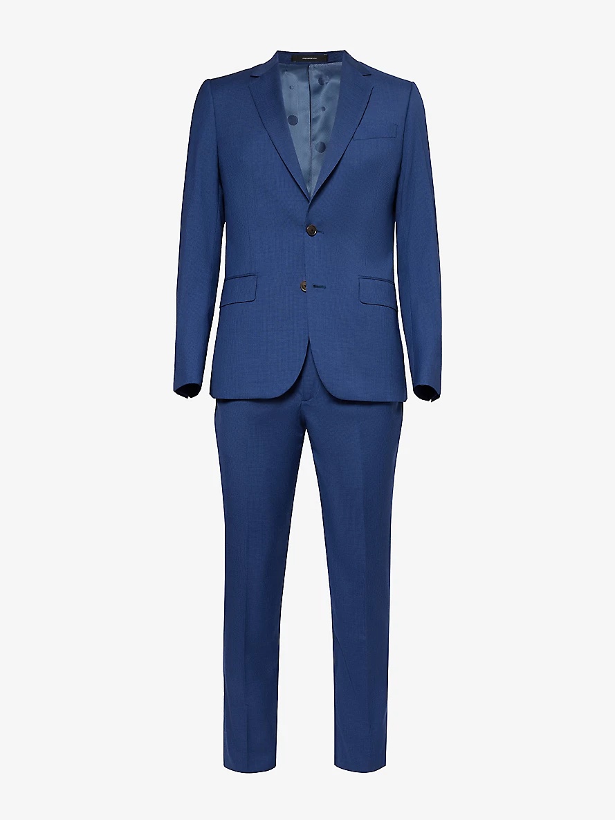 The Soho single-breasted regular-fit tapered-leg wool suit - 1