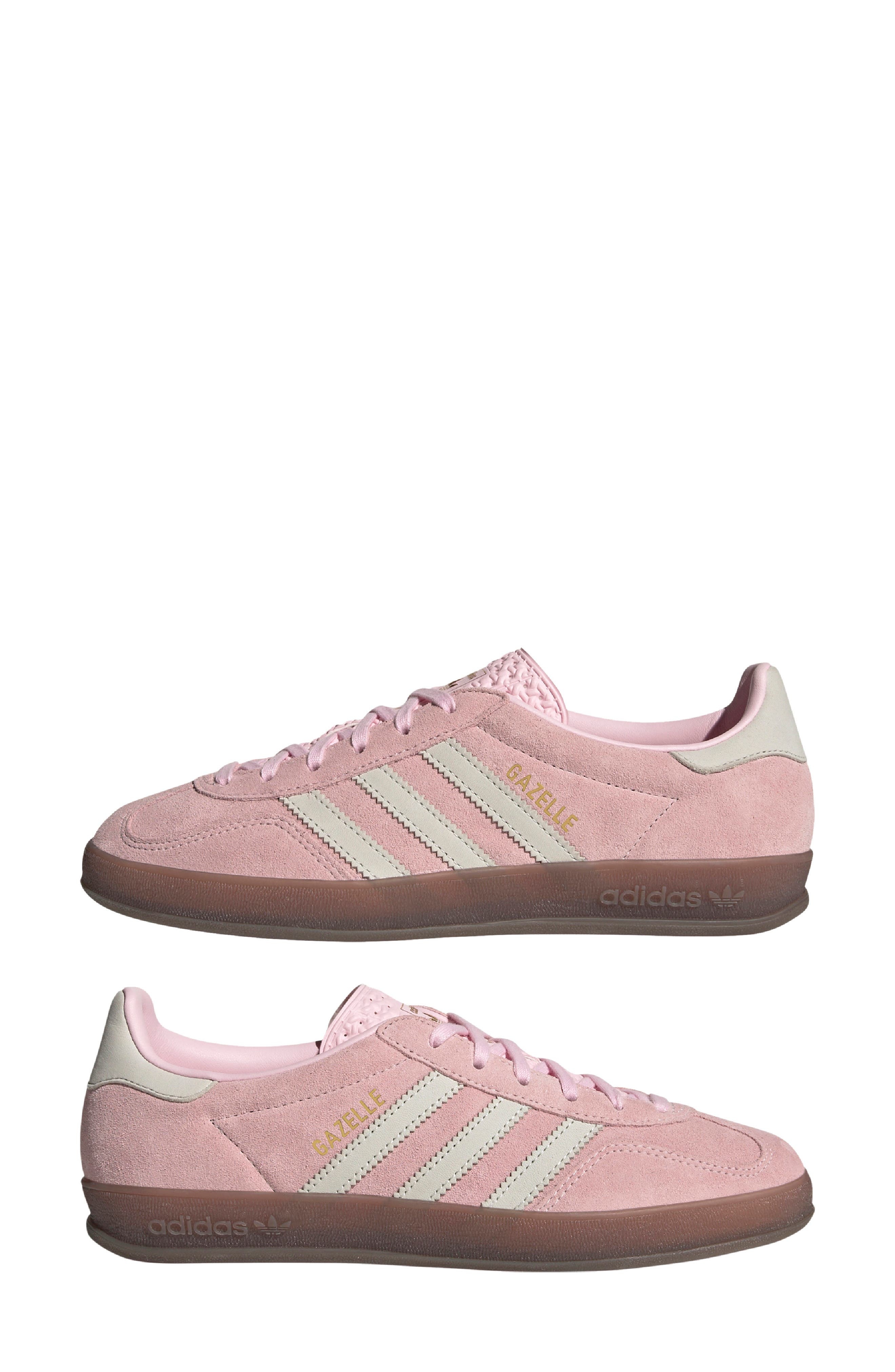 adidas Gazelle Indoor Sneaker in Clear Pink/Off White/Pink at Nordstrom - 7