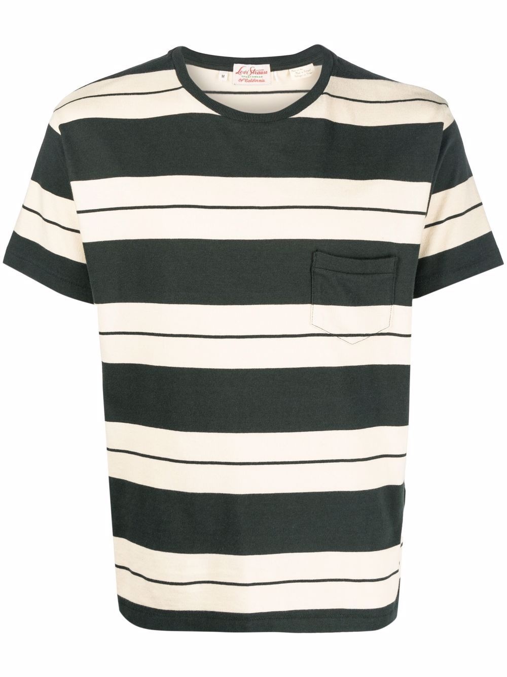 stripe print T-shirt - 1