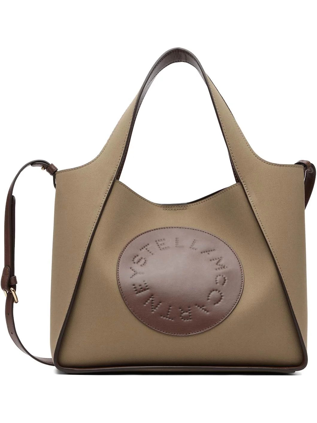 Khaki Logo Crossbody Tote - 1