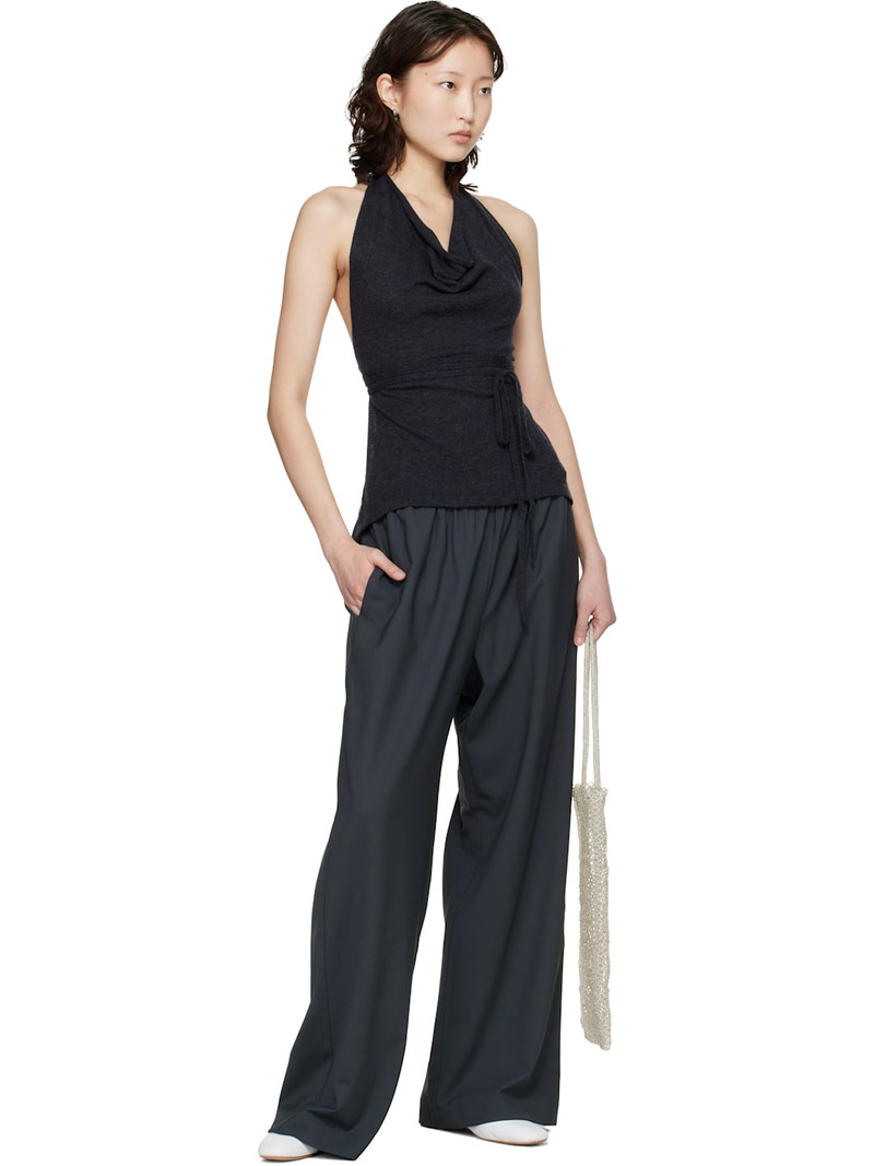 CORDERA Gray Merino Wool Tie Top outlook