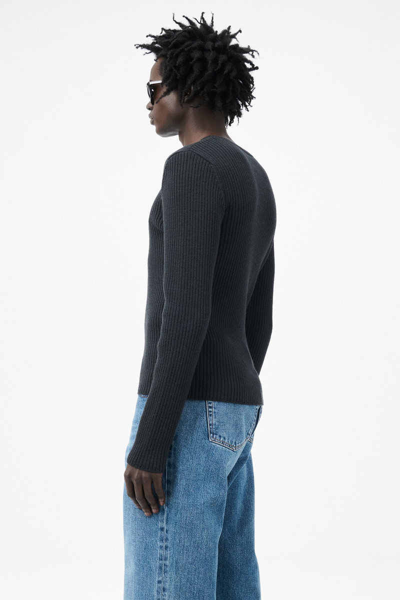 Compact Roundneck Off Black Rustic Merino 5