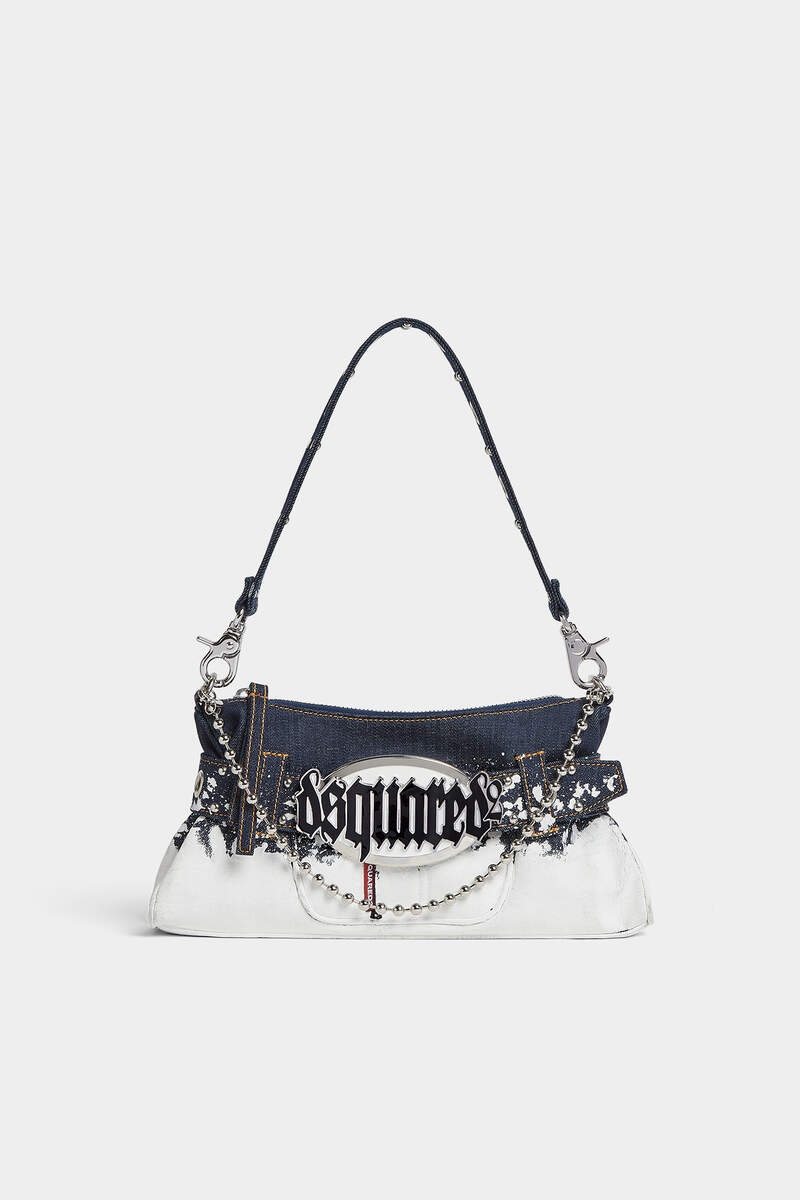 GOTHIC DSQUARED2 DENIM BELT BAG - 1