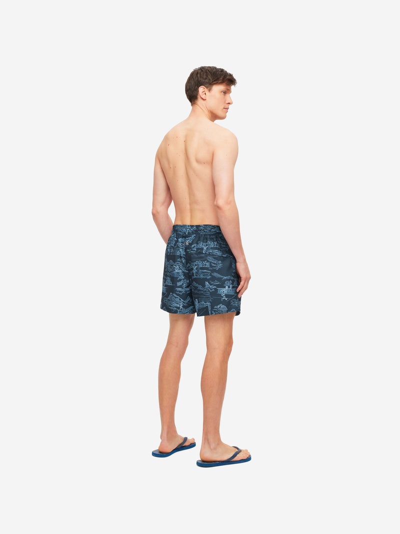 Men's Short Swim Shorts Maui 49 Navy - 4