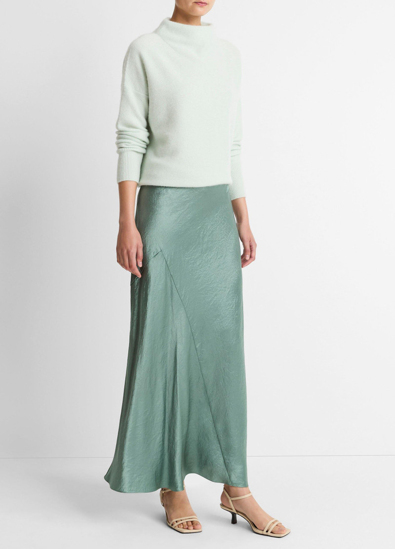 Paneled Satin Bias Skirt 2