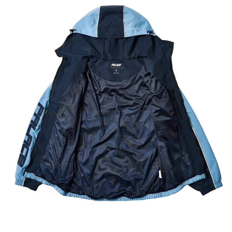 PALACE PIPED HOODED SHELL JACKET BLUE outlook