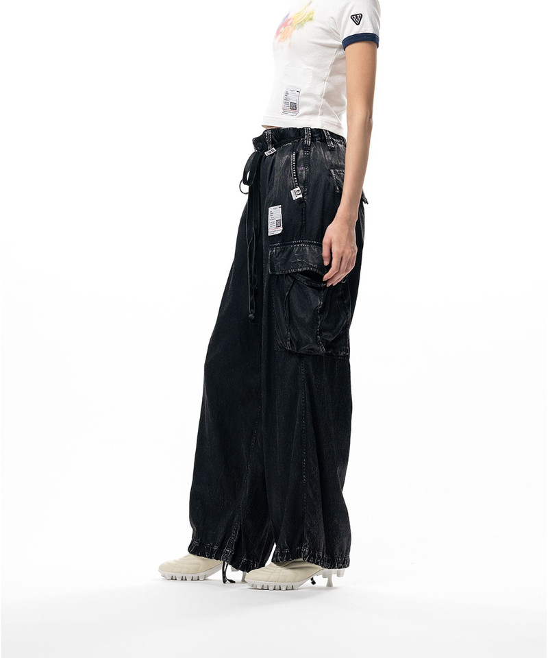 Satin Cargo Pants 4