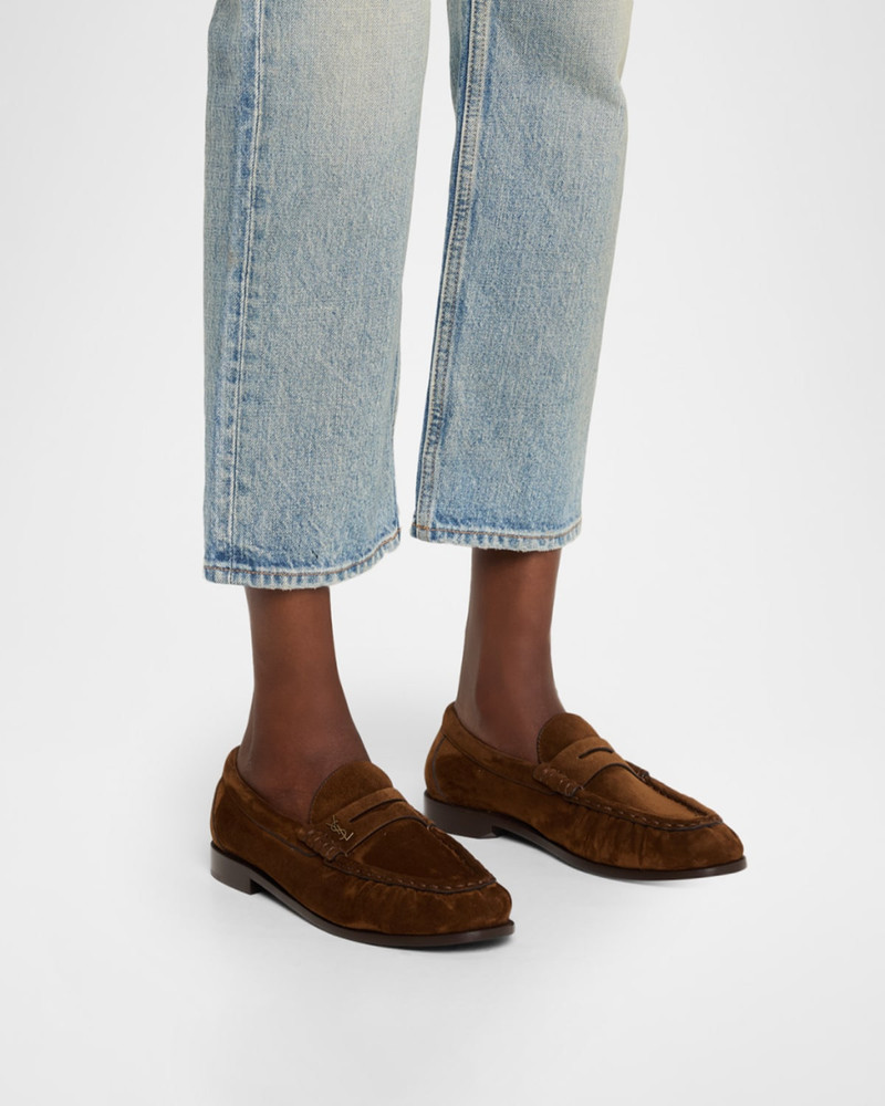 SAINT LAURENT Le Loafers in Supple Suede outlook