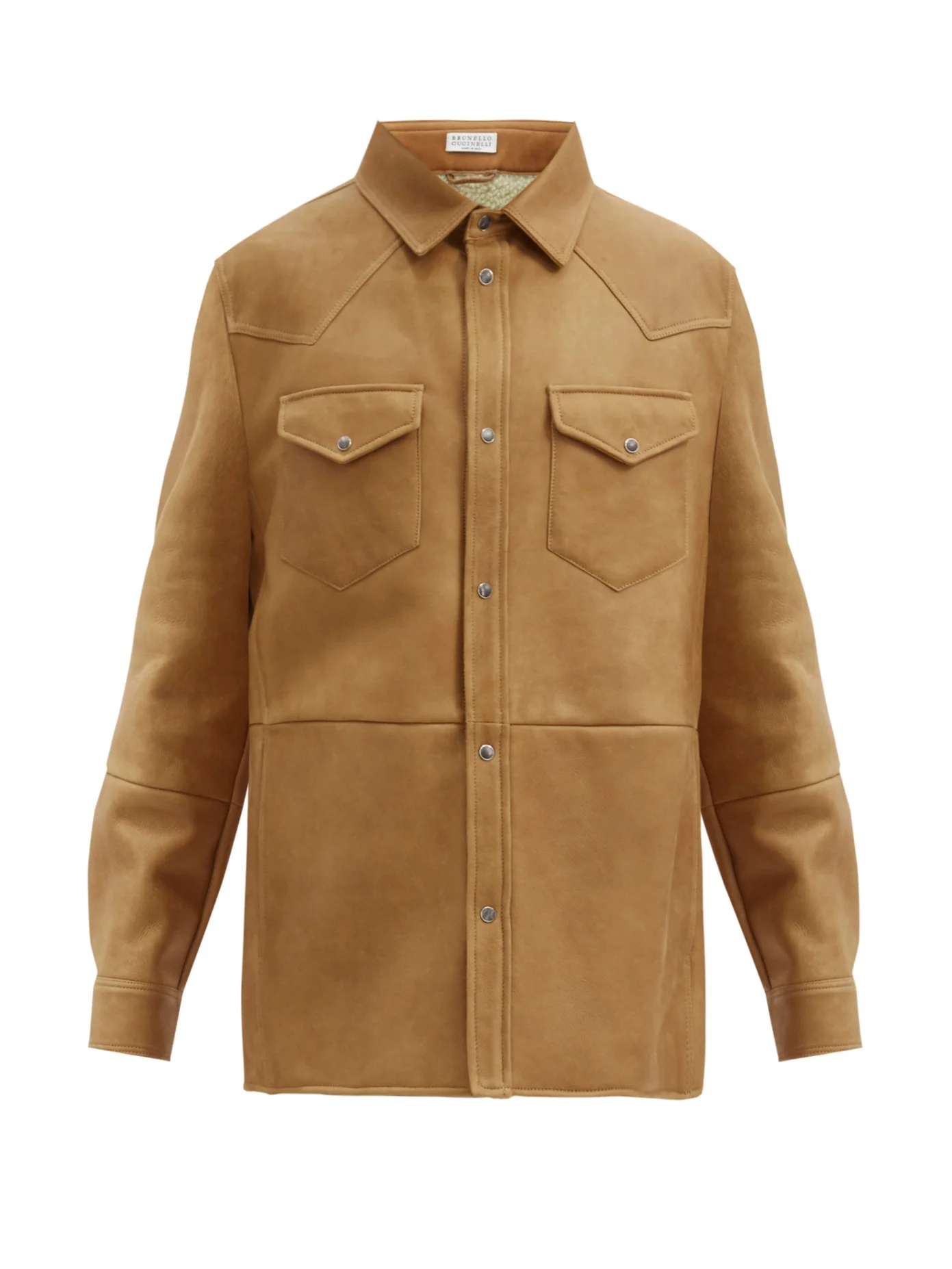 Western shearling overshirt - 1