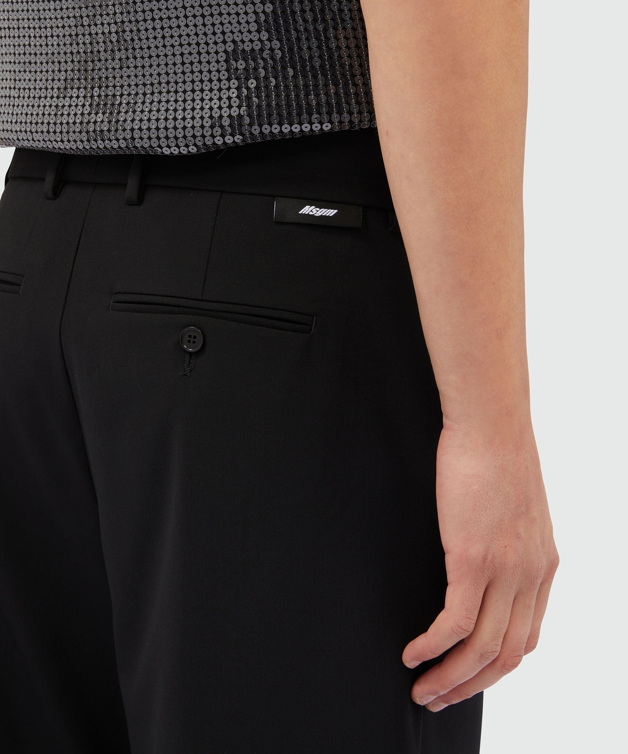 Black virgin wool trousers - 5