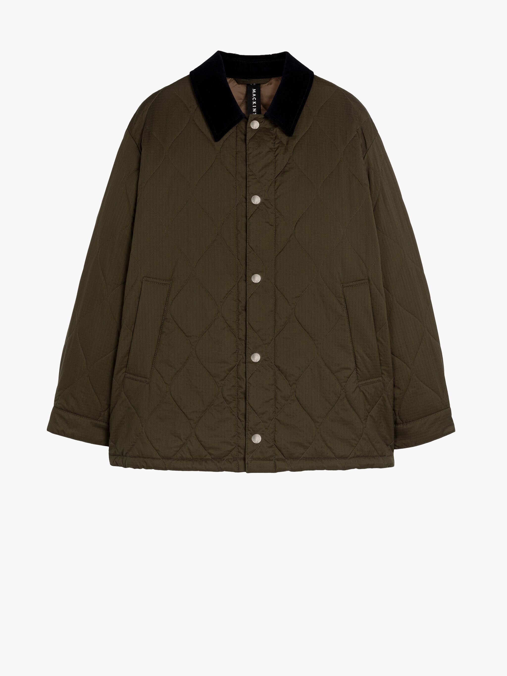 TEEMING KHAKI NYLON QUILTED COACH JACKET - 1