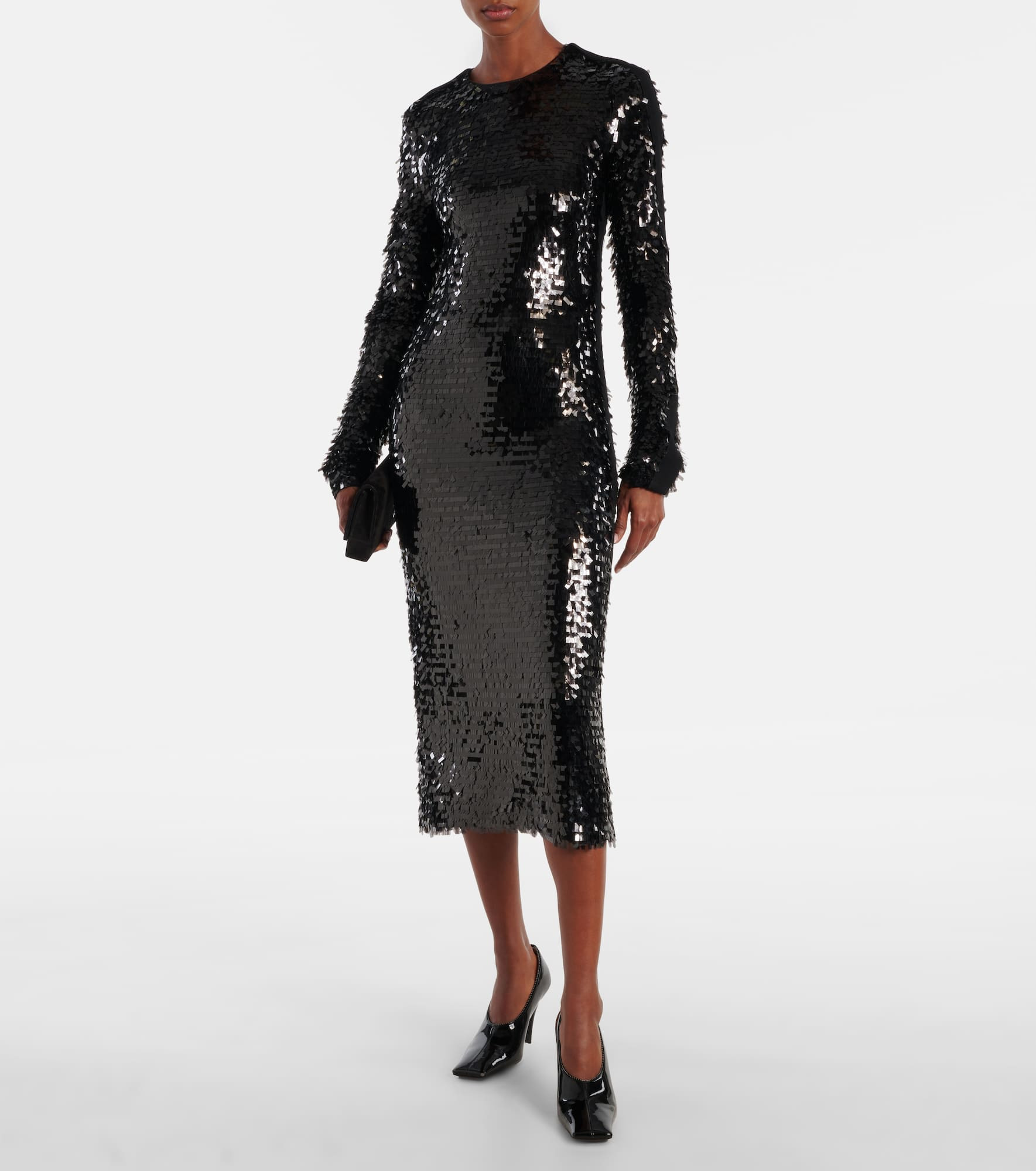 Elleni sequined jersey midi dress - 2