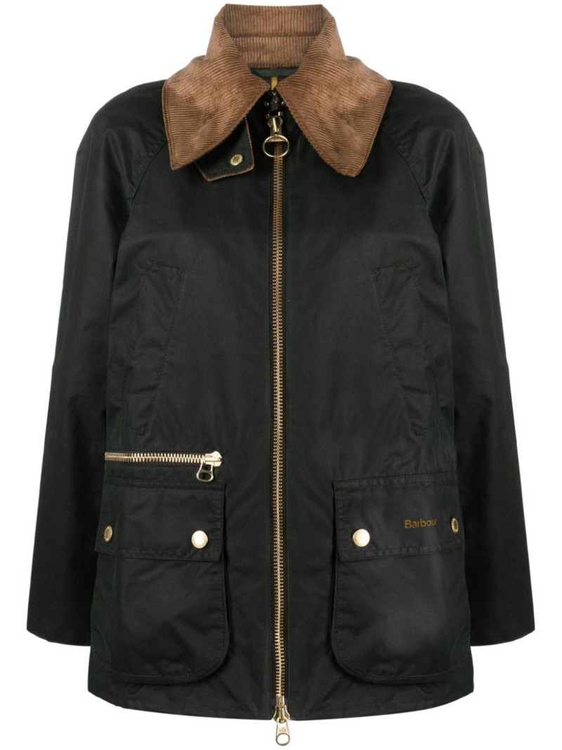 Gunnerside corduroy-collar waxed jacket 1