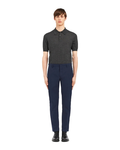 Prada Slim-fit washed cotton trousers outlook