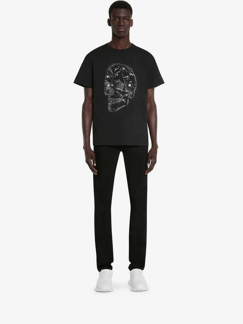 Alexander McQueen Men's Skull T-shirt in Black/silver outlook