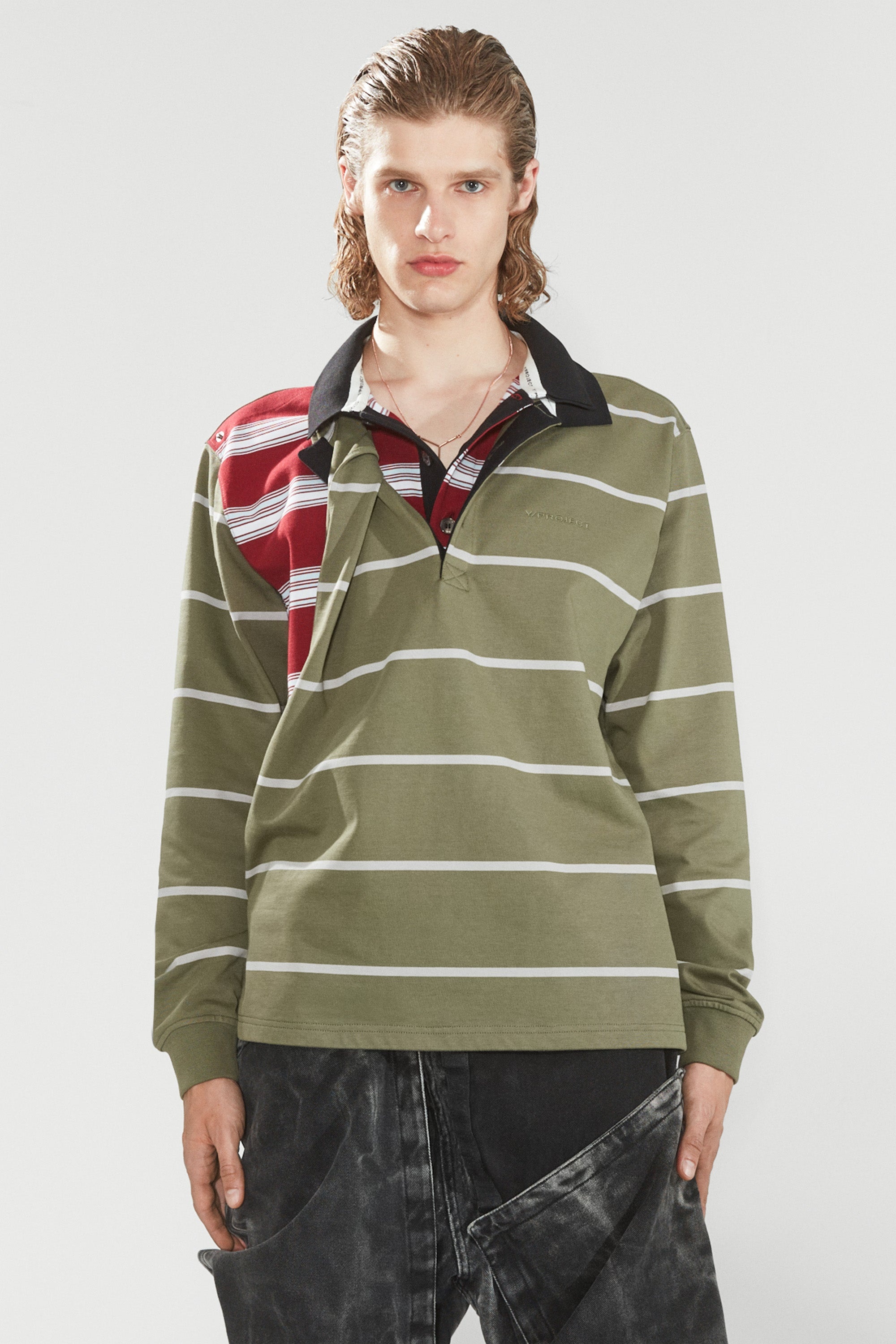 Double Collar Snap Off Rugby Polo - 2