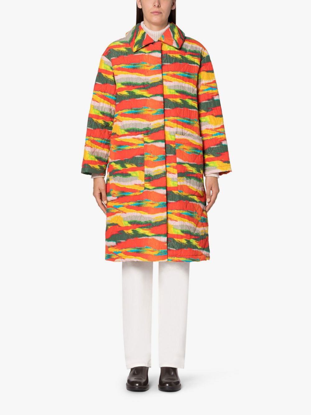 KENNA POP CAMO NYLON QUILTED COAT - 3