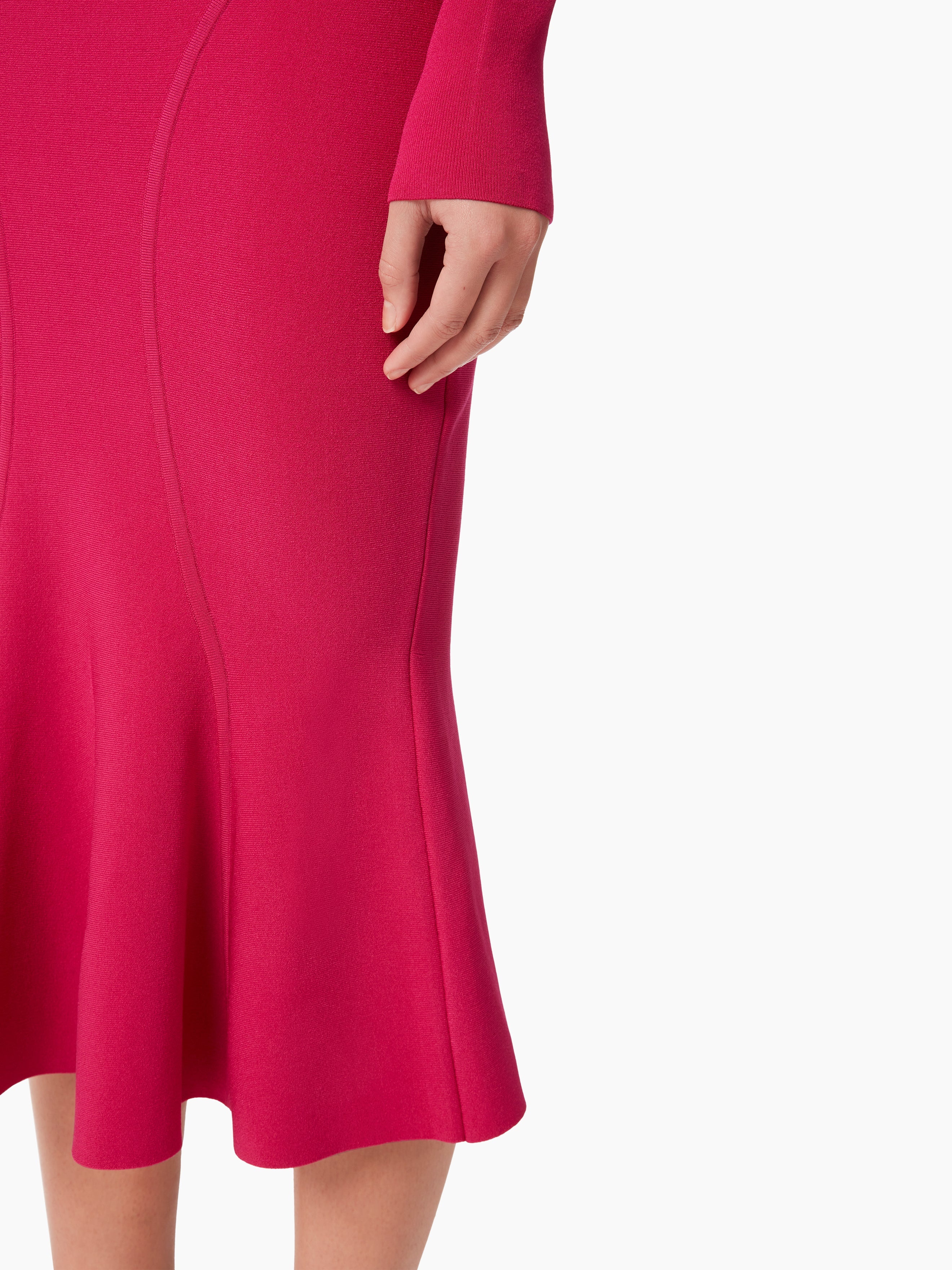 LONG MERMAID SKIRT WITH CUTLINES - 3