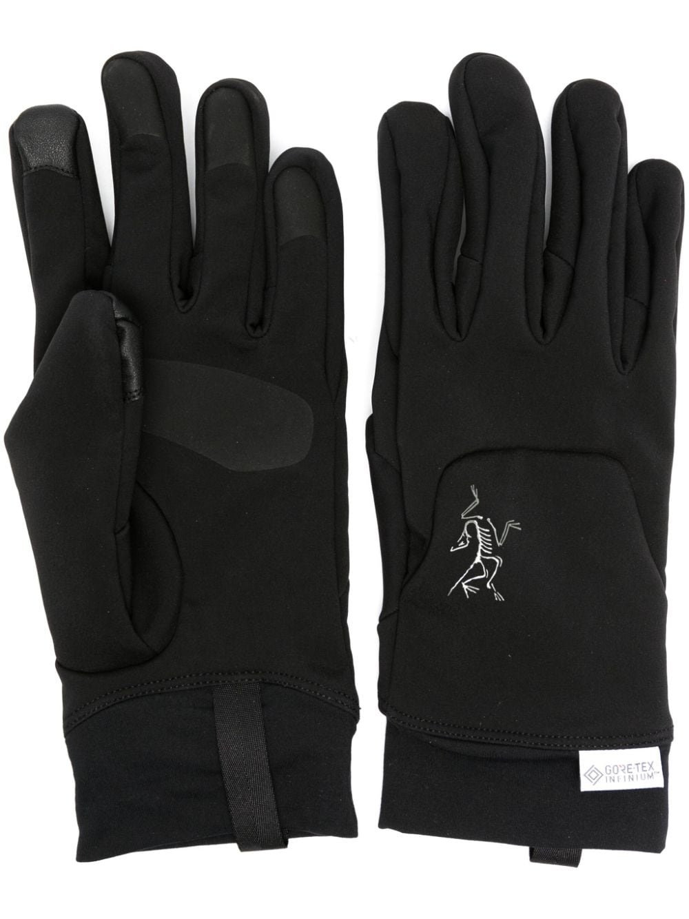 logo-print pull-on style gloves - 1