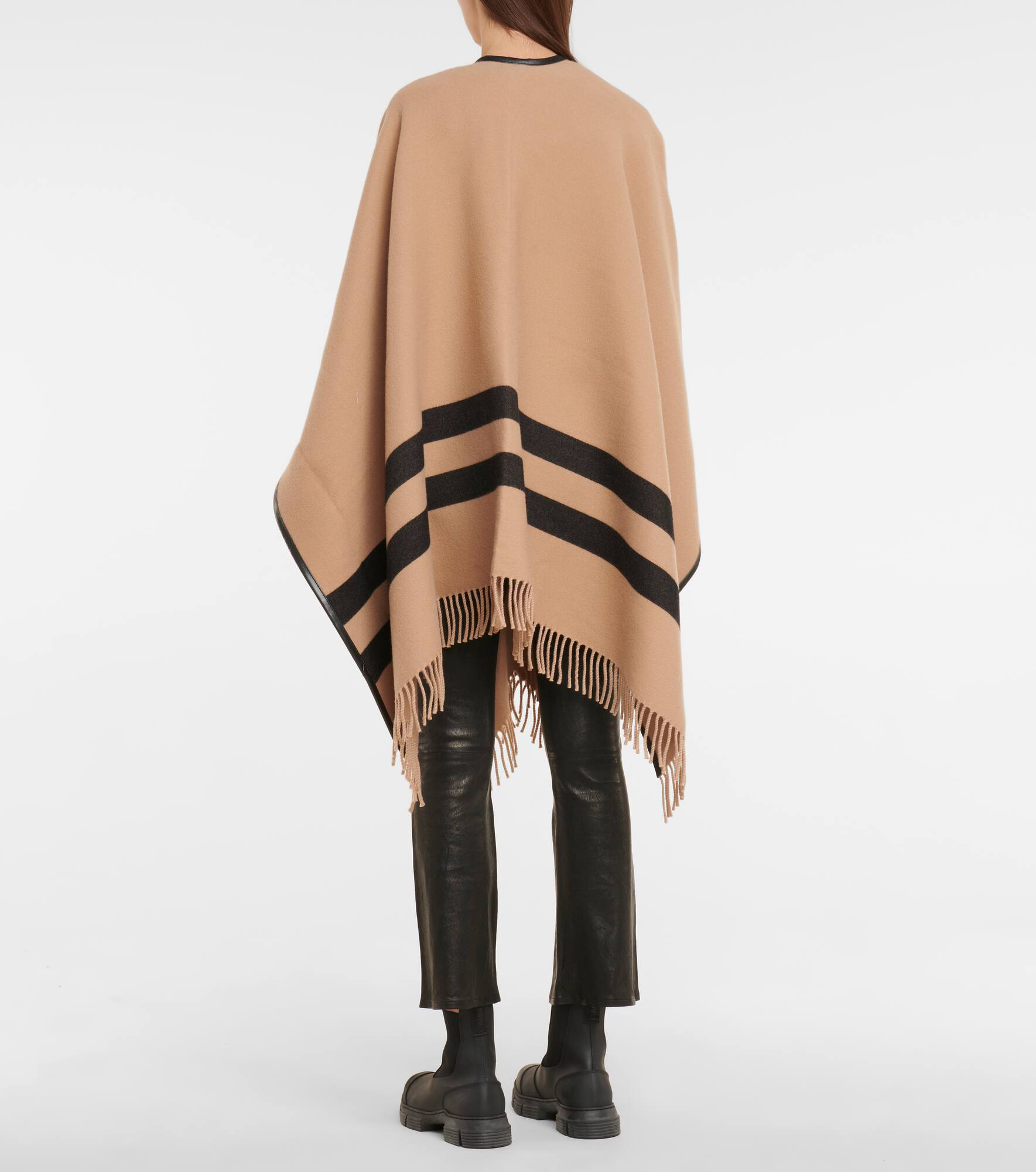 Wool logo cape - 3